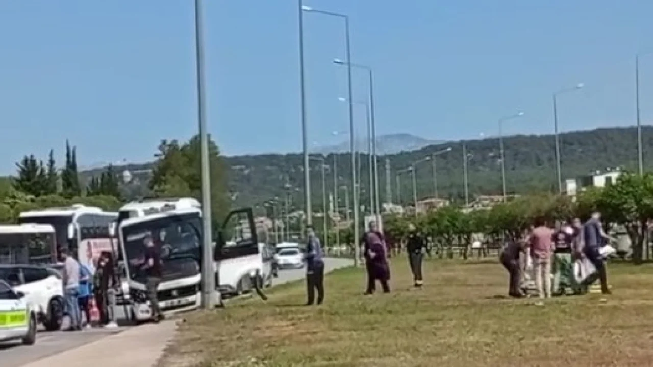 Freni Patlayan Minibüs Dehşeti: Kırmızı Işıkta Bekleyen Araca ve Direğe Çarptı!